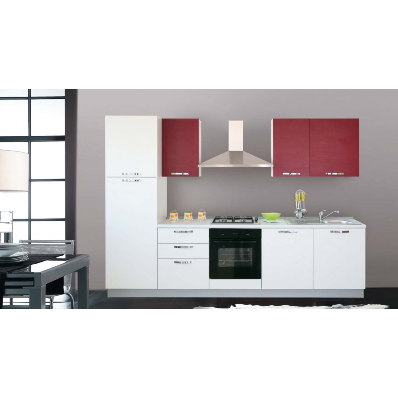 ante per cucina bordeaux rosso